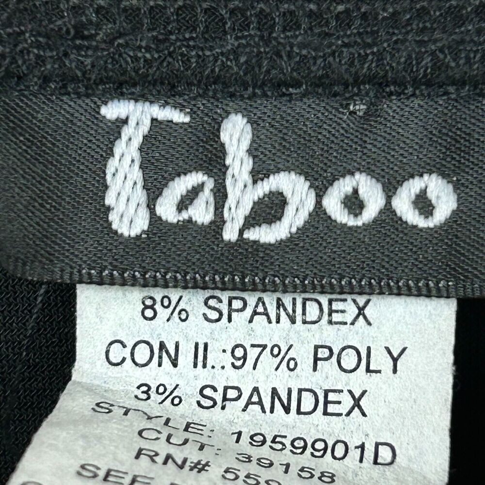 Taboo Dress Womens Small Black Floral Beaded Sleeveless Chiffon Tie Back - Picture 7 of 14